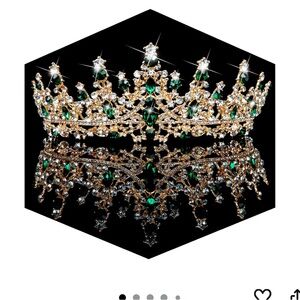 Gold and Green Crystal Tiara
